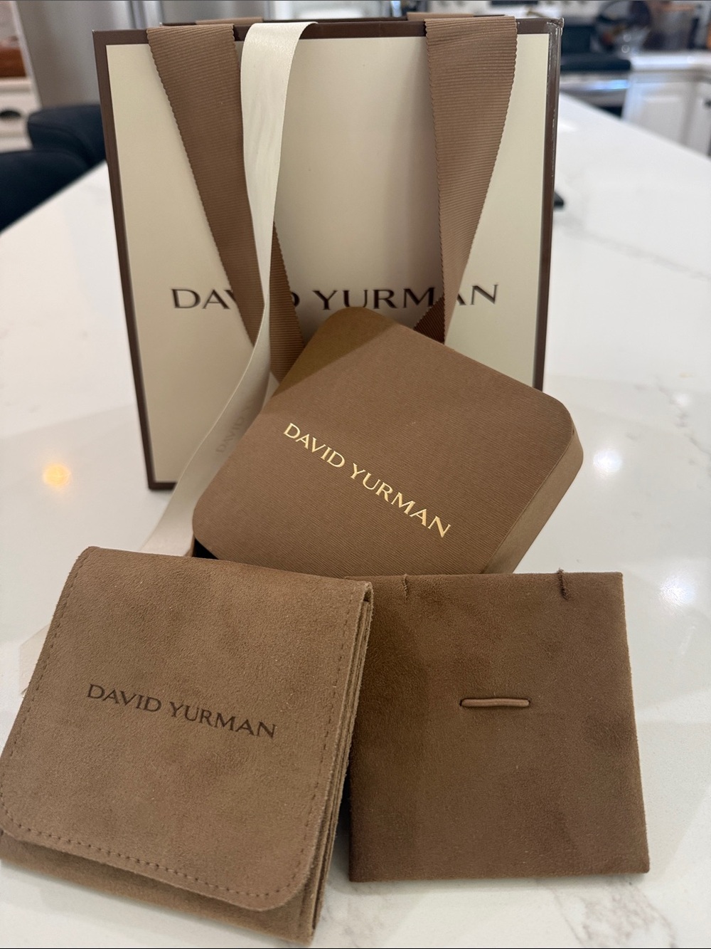 David Yurman Necklace Pouch, box, ribbon bag
